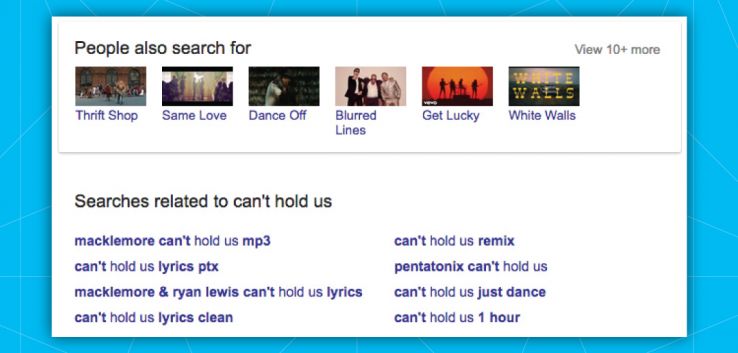 "People also search for" box "People also search for" box