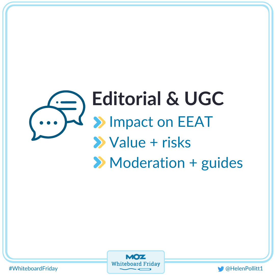 Look at editorial and user-generated content