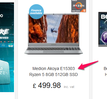 Anchor text shown on Ebuyer desktop version.