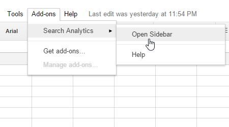 Google Sheets Add Ons