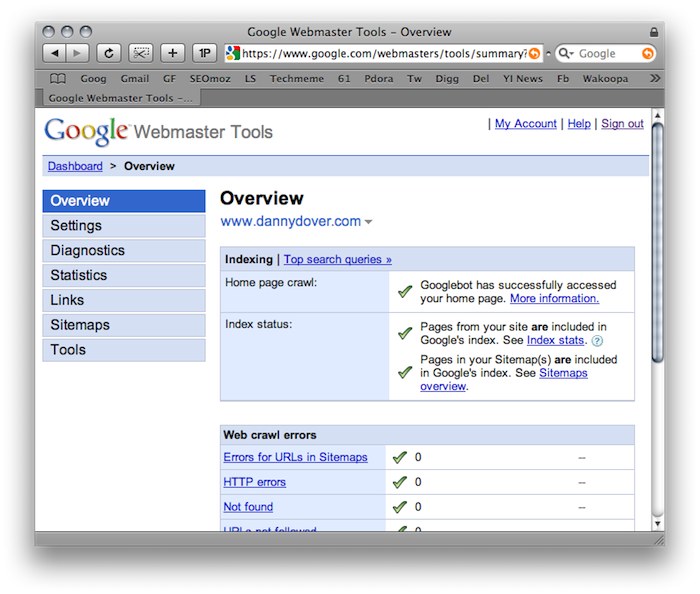Google Webmaster Tools