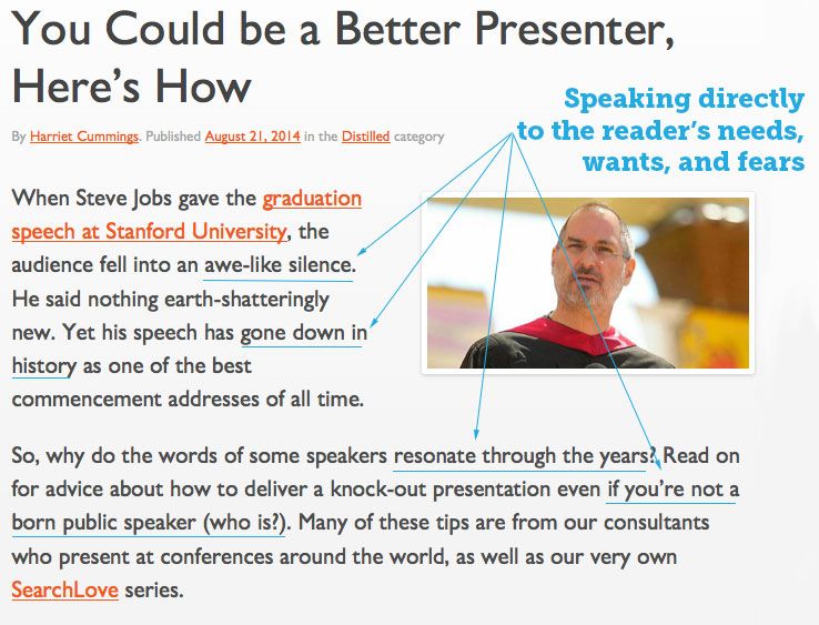 content that grabs reader's attention