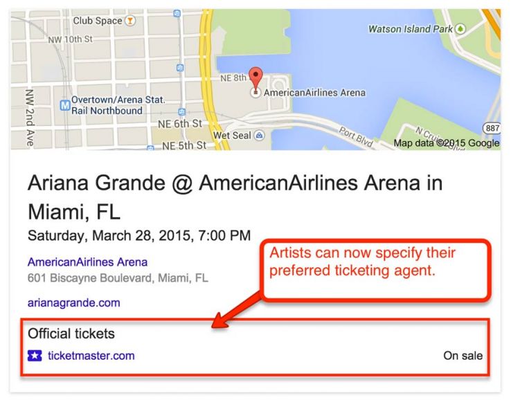 official ticket agent in band serp