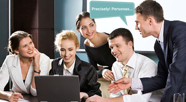 marketing group discussing personas